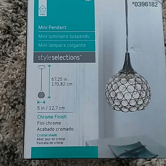 NWT Mini Hanging Chrome Light Pendant - Picture 3 of 4